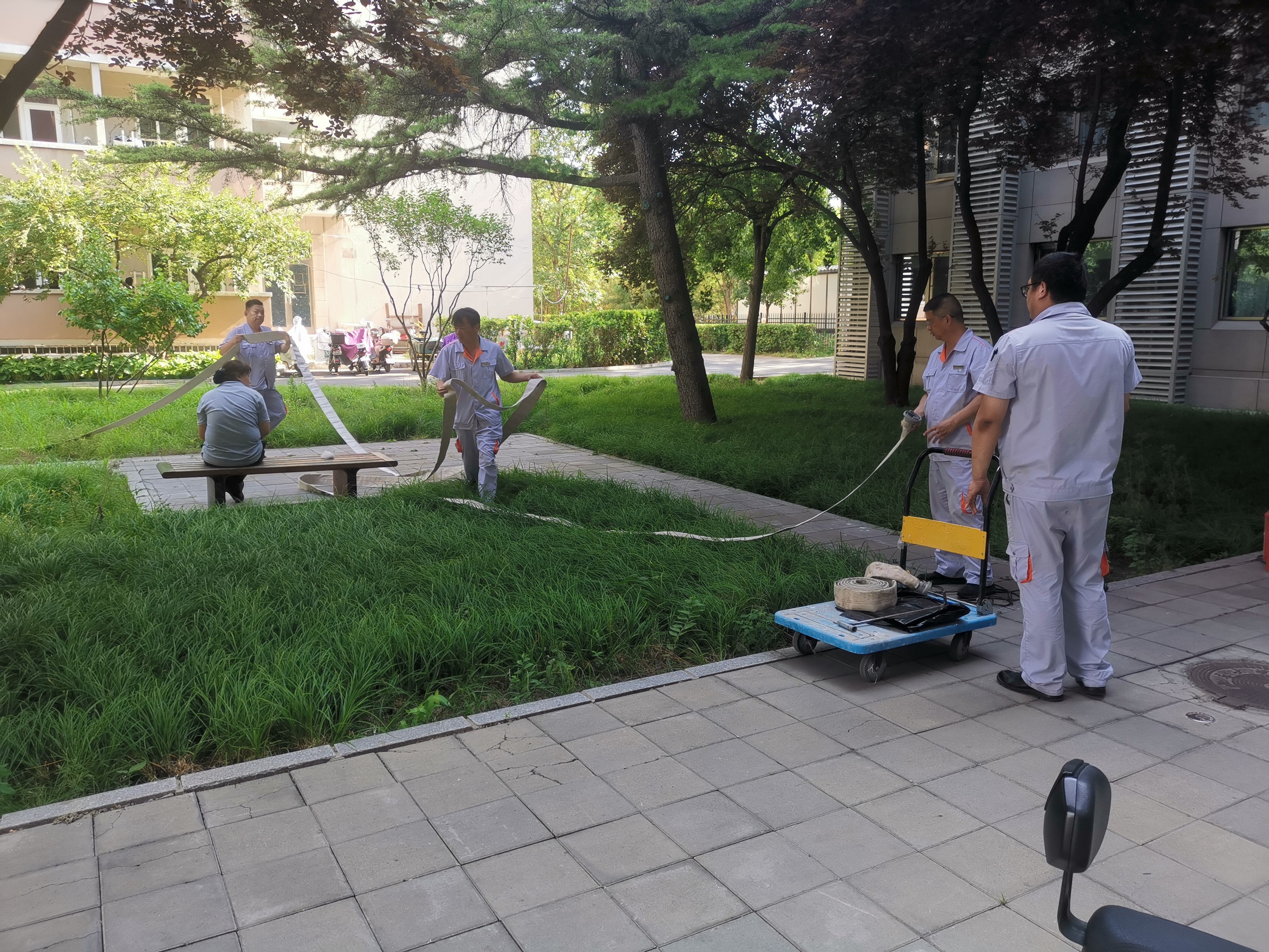 图3 勺园9号楼南侧洼地积水区紧急抽排水.jpg
