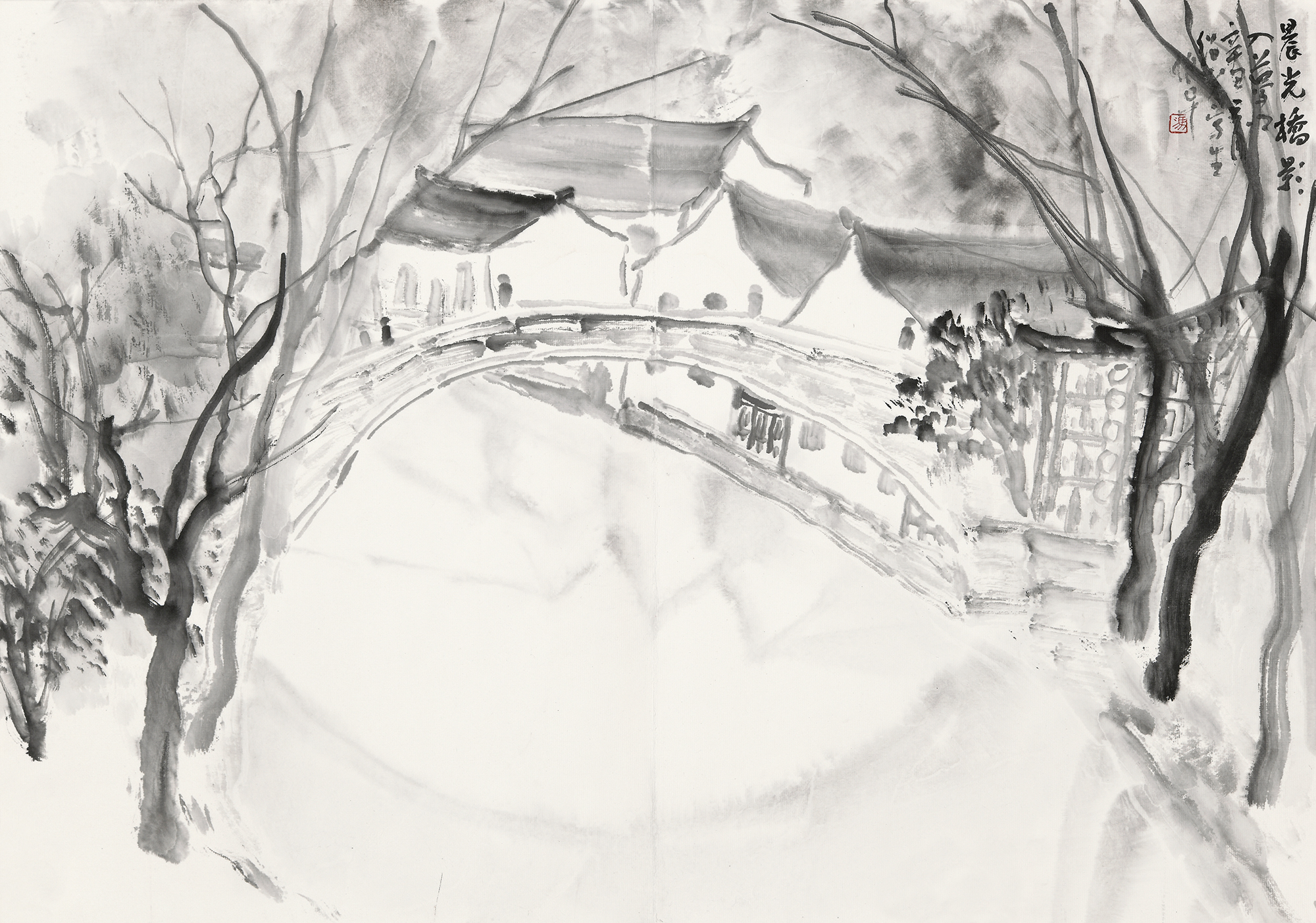 a7436d089b2448a2b7ee298abeaabfe3.jpg 3-晨光桥影 47cm x66cm 2021年.JPG