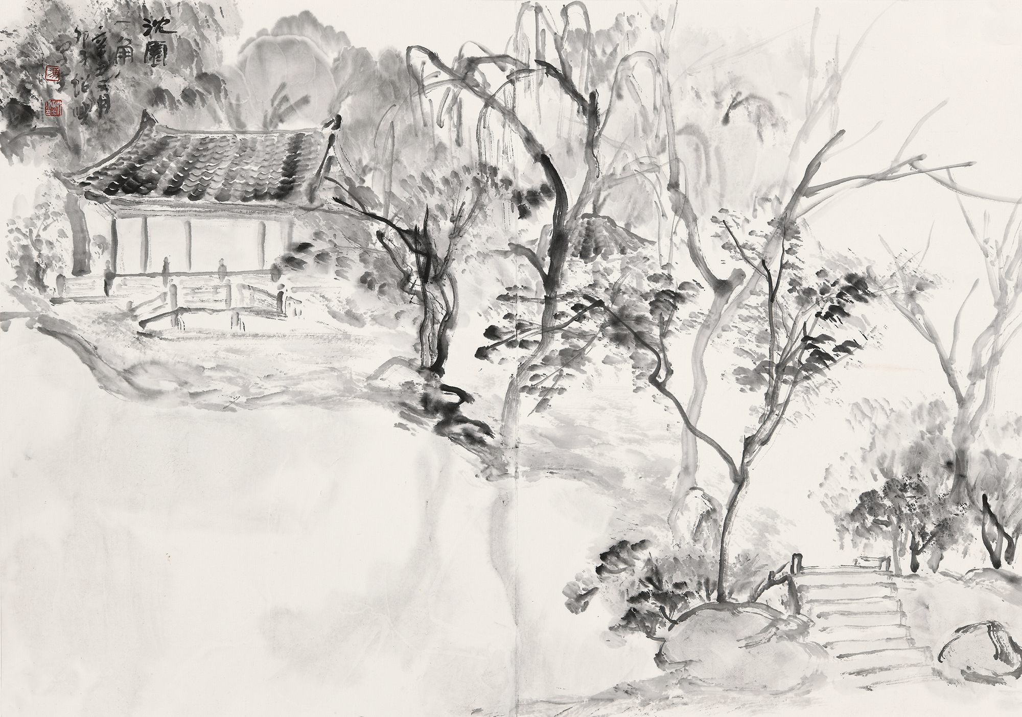 bde950b225284d08be95b5b41065e8ed.jpg 22-沈园一角 47cmx66cm 2021年.JPG